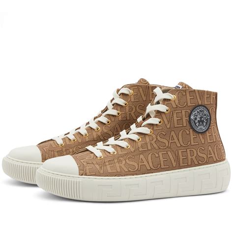 neon versace sneakers|Versace high top sneakers.